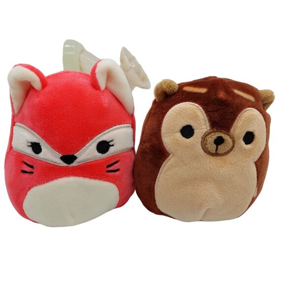 Squishmallows Fifi The Fox Hans the Hedgehog Plush 4" 2019 Stuffed Animal - Picture 1 of 14